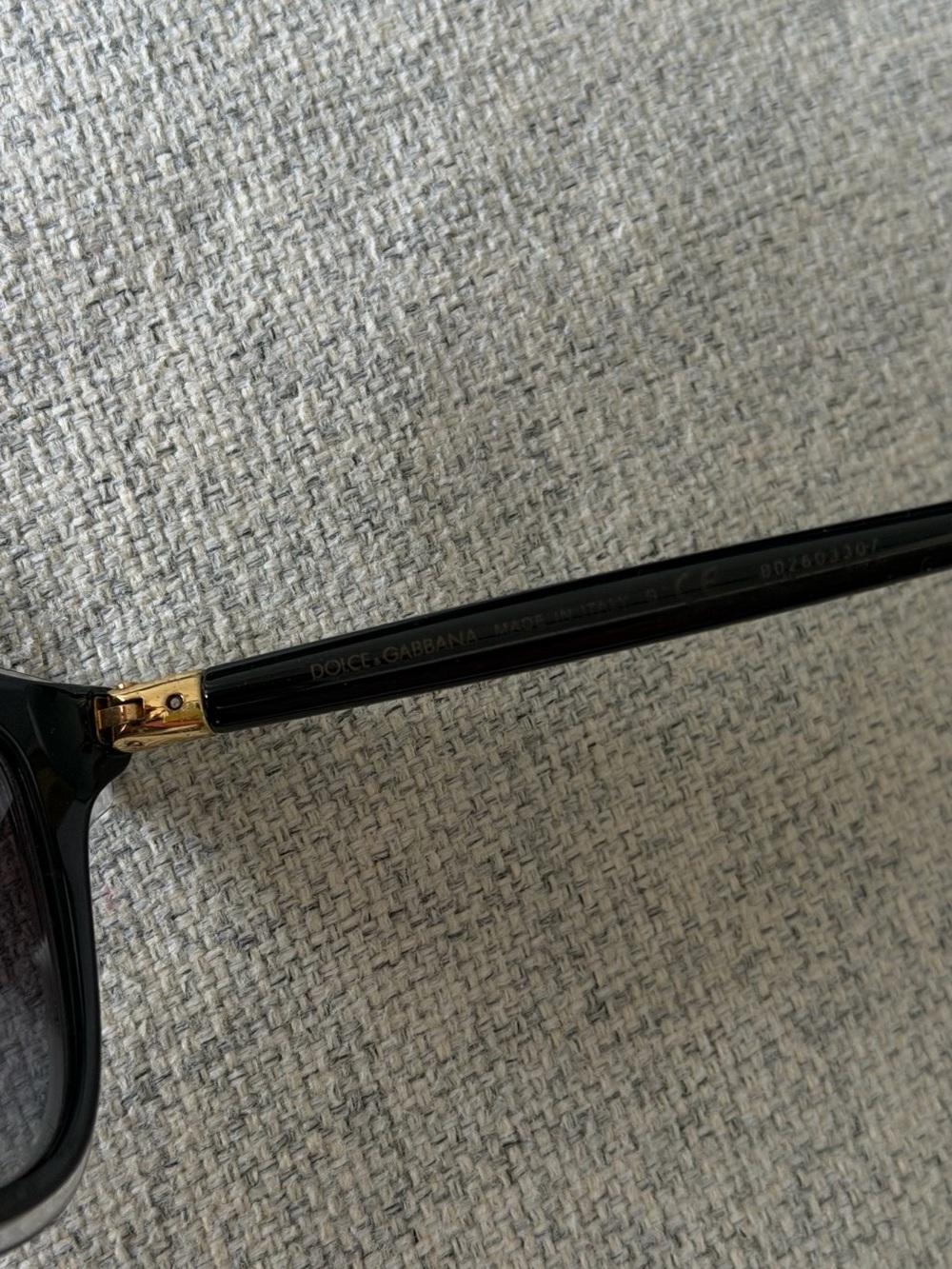 Dolce & Gabbana Black Cat-Eye Sunglasses with Dark Lenses - Picture 3 of 4